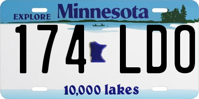 MN license plate 174LDO