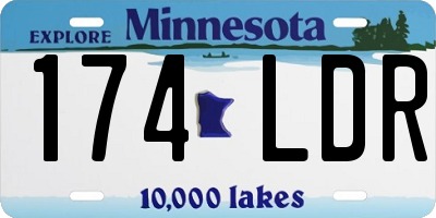 MN license plate 174LDR