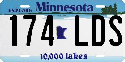 MN license plate 174LDS