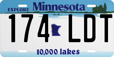 MN license plate 174LDT