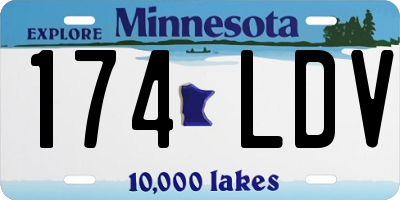 MN license plate 174LDV