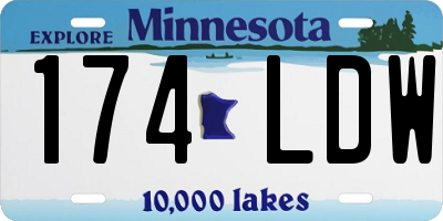 MN license plate 174LDW