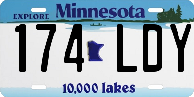 MN license plate 174LDY