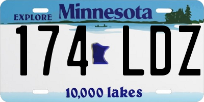 MN license plate 174LDZ