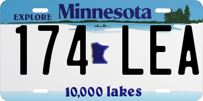 MN license plate 174LEA