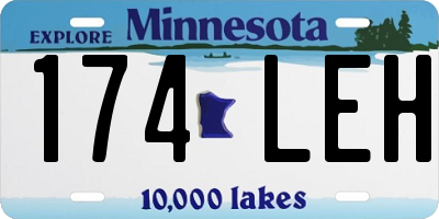 MN license plate 174LEH