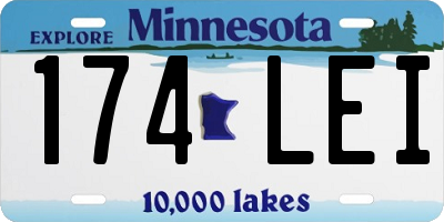 MN license plate 174LEI