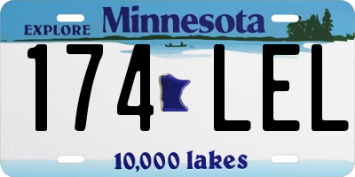 MN license plate 174LEL