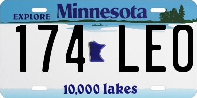 MN license plate 174LEO