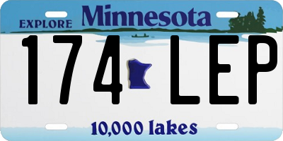 MN license plate 174LEP