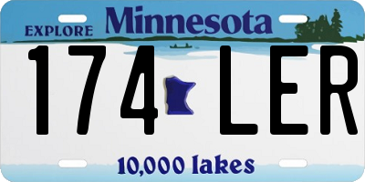 MN license plate 174LER