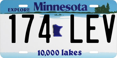 MN license plate 174LEV