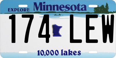 MN license plate 174LEW