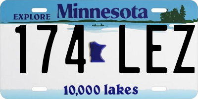 MN license plate 174LEZ
