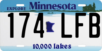 MN license plate 174LFB
