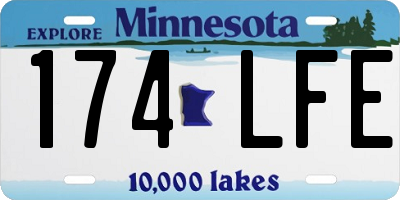 MN license plate 174LFE
