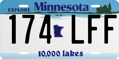 MN license plate 174LFF