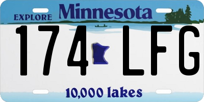 MN license plate 174LFG