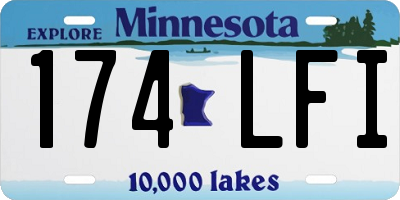MN license plate 174LFI