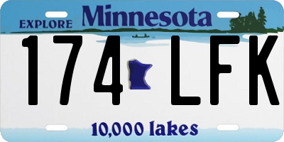 MN license plate 174LFK