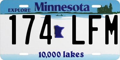 MN license plate 174LFM