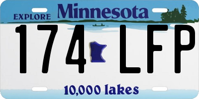 MN license plate 174LFP