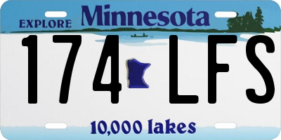 MN license plate 174LFS