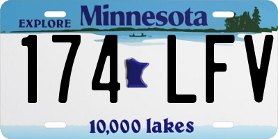 MN license plate 174LFV