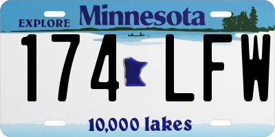 MN license plate 174LFW