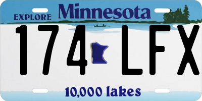 MN license plate 174LFX