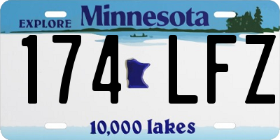 MN license plate 174LFZ