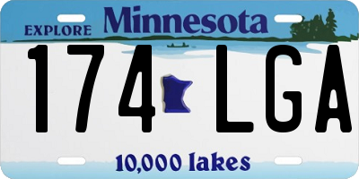MN license plate 174LGA