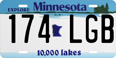 MN license plate 174LGB
