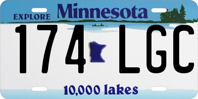 MN license plate 174LGC
