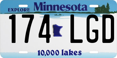 MN license plate 174LGD