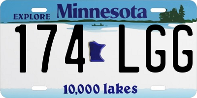 MN license plate 174LGG