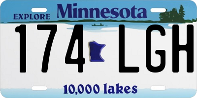 MN license plate 174LGH