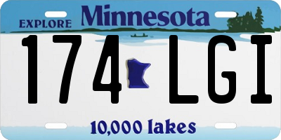 MN license plate 174LGI