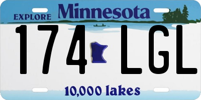 MN license plate 174LGL
