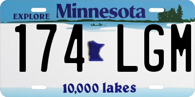 MN license plate 174LGM