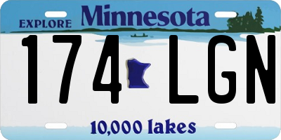 MN license plate 174LGN