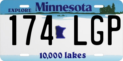 MN license plate 174LGP