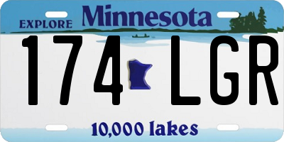 MN license plate 174LGR