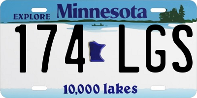 MN license plate 174LGS