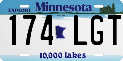 MN license plate 174LGT