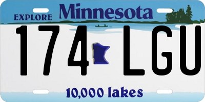 MN license plate 174LGU