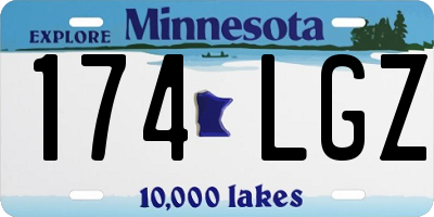 MN license plate 174LGZ