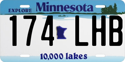 MN license plate 174LHB