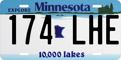 MN license plate 174LHE