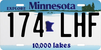 MN license plate 174LHF